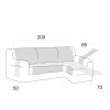 Copri Chaise Longue antiscivolo Coral