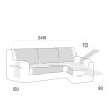 Copri Chaise Longue antiscivolo Coral