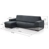Funda Chaise Longue Super Elástica VELVET