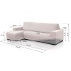 Funda Chaise Longue Super Elástica VELVET